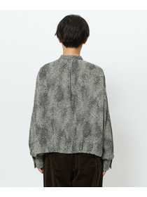 【feerique】【Lサイズ】feerique ジョーゼットプリントフリルブラウス 詳細画像 ブラック系その他 27