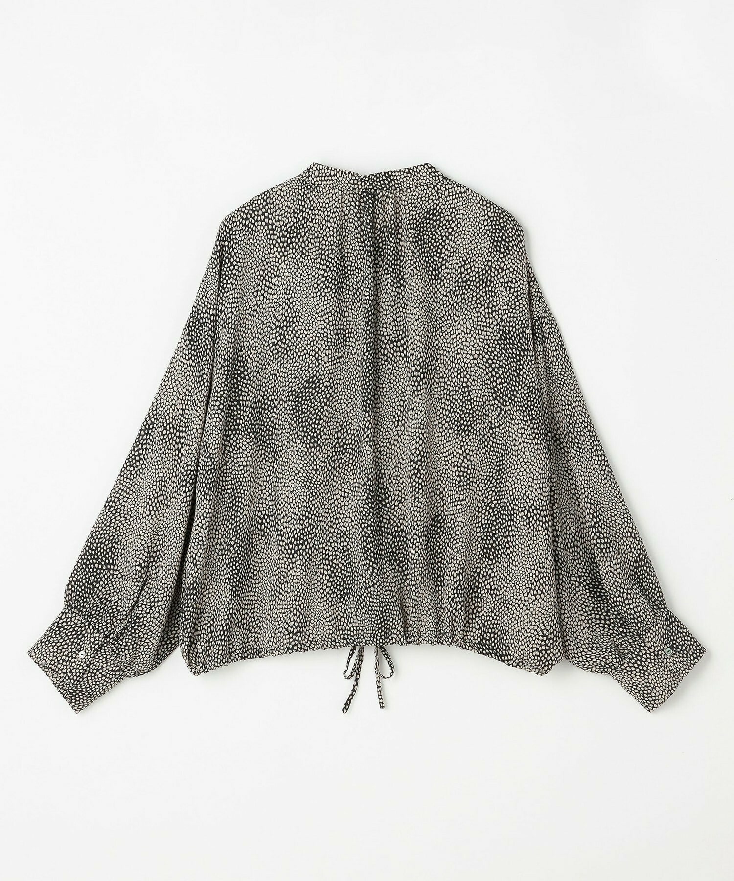 【feerique】【Lサイズ】feerique ジョーゼットプリントフリルブラウス 詳細画像 ブラック系その他 6