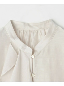 【feerique】【Lサイズ】feerique シアーカールマイヤーフリルブラウス 詳細画像 オフホワイト 1