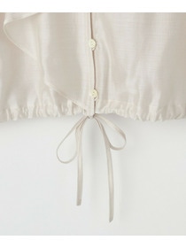 【feerique】【Lサイズ】feerique シアーカールマイヤーフリルブラウス 詳細画像 オフホワイト 4