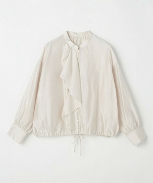 【feerique】【Lサイズ】feerique シアーカールマイヤーフリルブラウス 詳細画像 オフホワイト 1