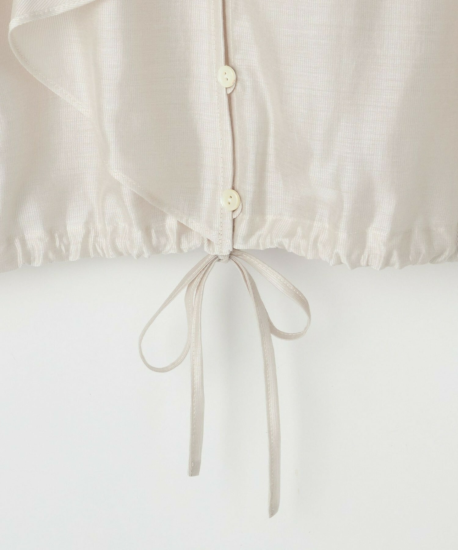 【feerique】【Lサイズ】feerique シアーカールマイヤーフリルブラウス 詳細画像 オフホワイト 4