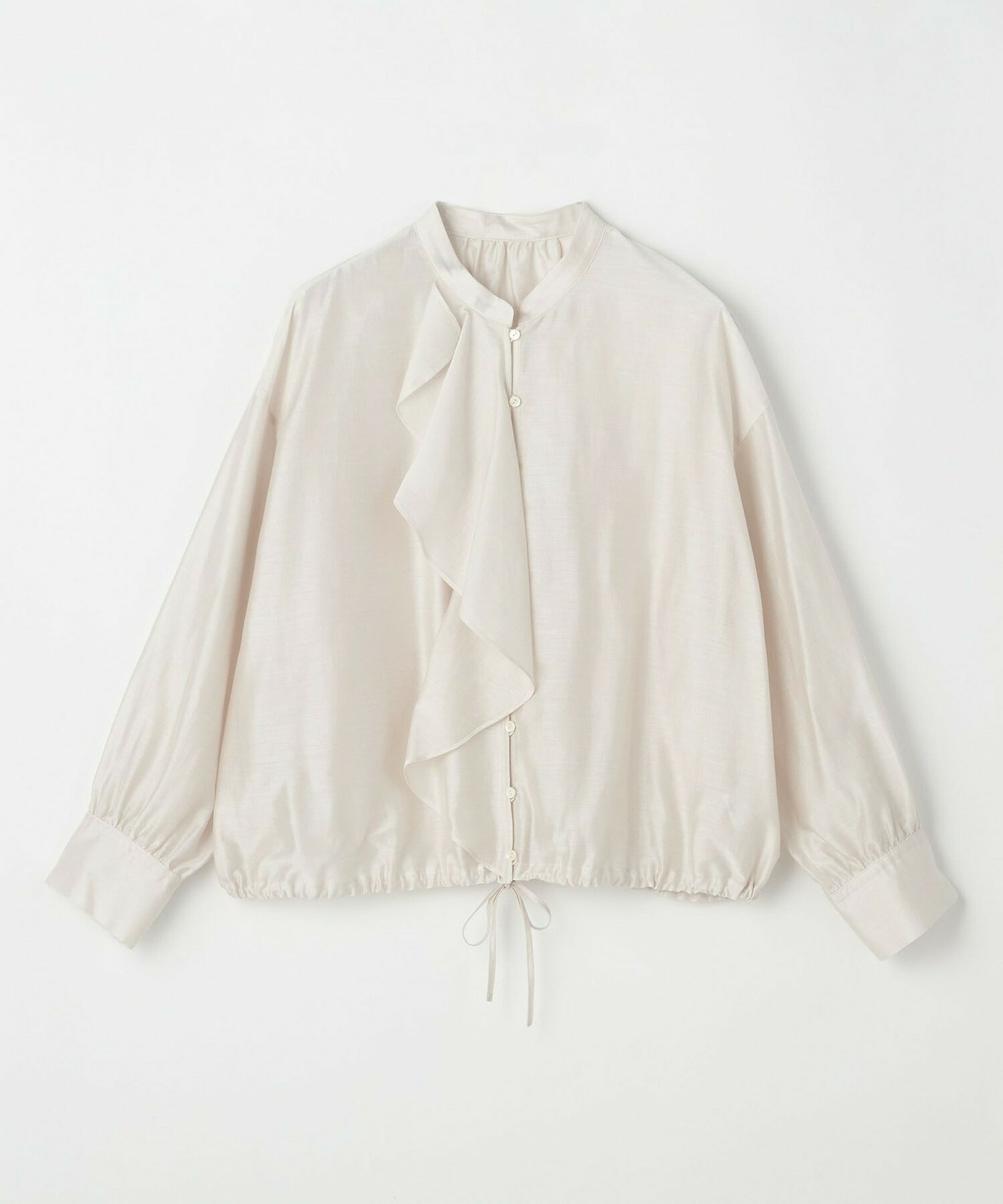 【feerique】【Lサイズ】feerique シアーカールマイヤーフリルブラウス 詳細画像 オフホワイト 1
