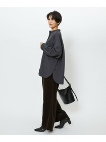 【feerique】【Lサイズ】feerique ウールライクストライプオーバーサイズシャツ 詳細画像 ブラウン 11