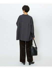 【feerique】【Lサイズ】feerique ウールライクストライプオーバーサイズシャツ 詳細画像 ブラウン 14