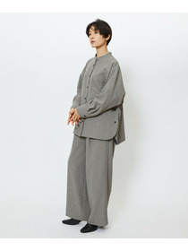 【feerique】【Lサイズ】feerique ウールライクストライプオーバーサイズシャツ 詳細画像 ブラウン 20