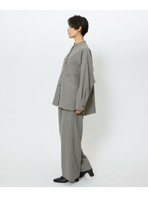 【feerique】【Lサイズ】feerique ウールライクストライプオーバーサイズシャツ 詳細画像 ブラウン 21