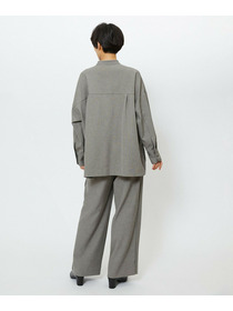 【feerique】【Lサイズ】feerique ウールライクストライプオーバーサイズシャツ 詳細画像 ブラウン 22