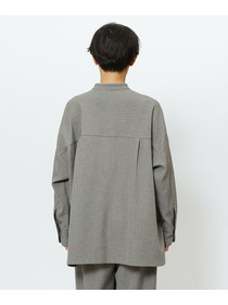 【feerique】【Lサイズ】feerique ウールライクストライプオーバーサイズシャツ 詳細画像 ブラウン 28