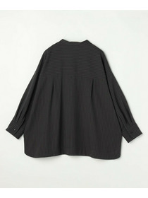 【feerique】【Lサイズ】feerique ウールライクストライプオーバーサイズシャツ 詳細画像 ブラウン 6