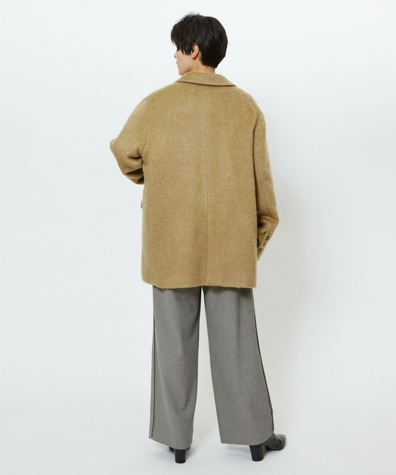 【feerique】【Lサイズ】feerique モヘアシャギーテーラードコート 詳細画像 キャメル 15