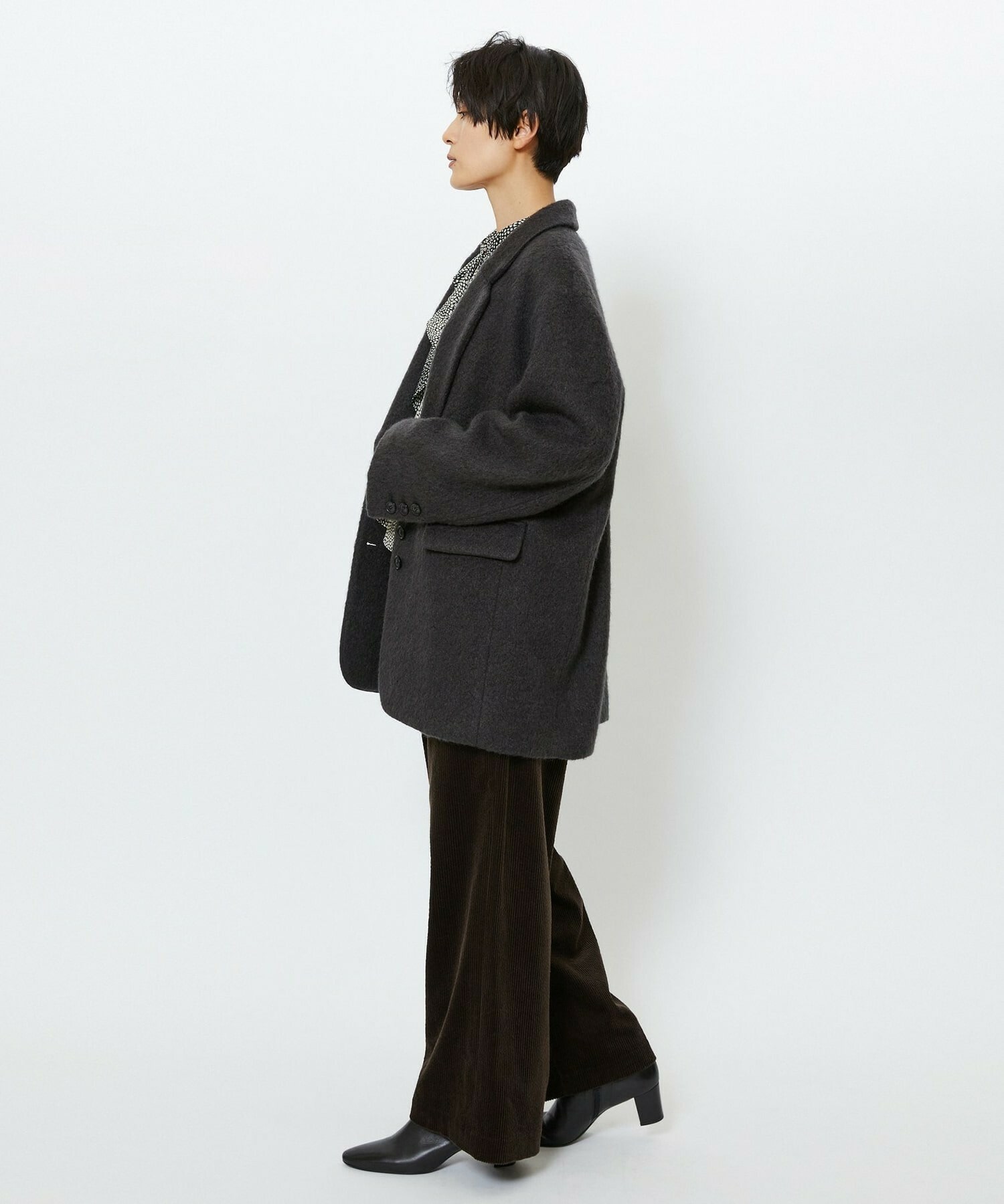 【feerique】【Lサイズ】feerique モヘアシャギーテーラードコート 詳細画像 キャメル 23