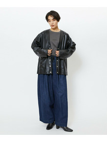 【feerique】【Lサイズ】feerique フェイクレザージャケット 詳細画像 ブラック 19