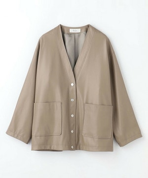 【feerique】【Lサイズ】feerique フェイクレザージャケット 詳細画像 モカ 1