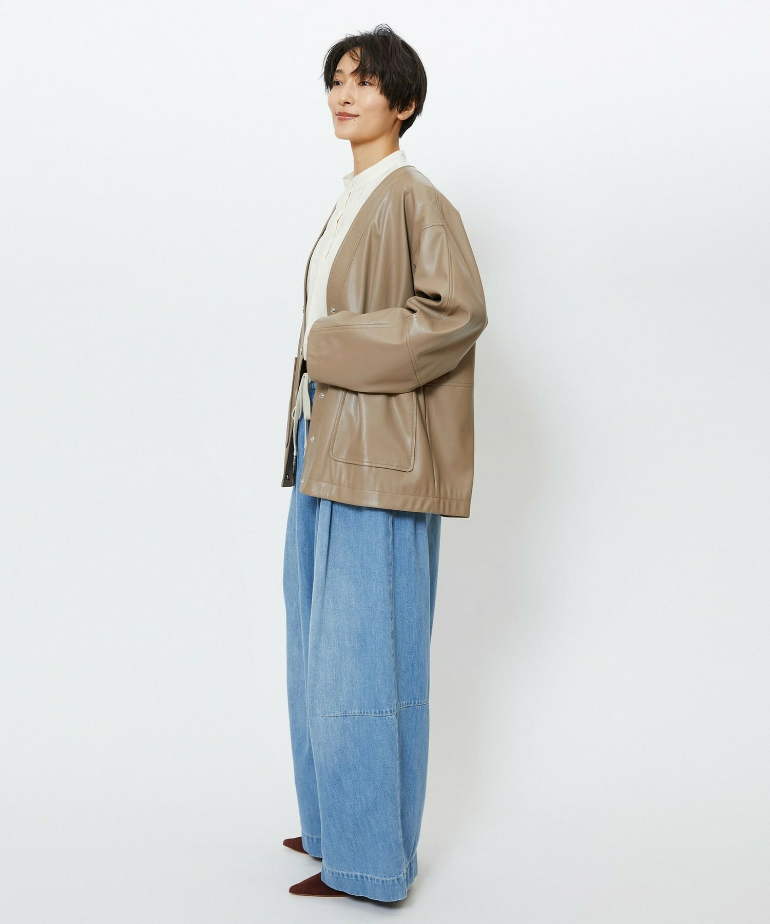 【feerique】【Lサイズ】feerique フェイクレザージャケット 詳細画像 ブラック 10