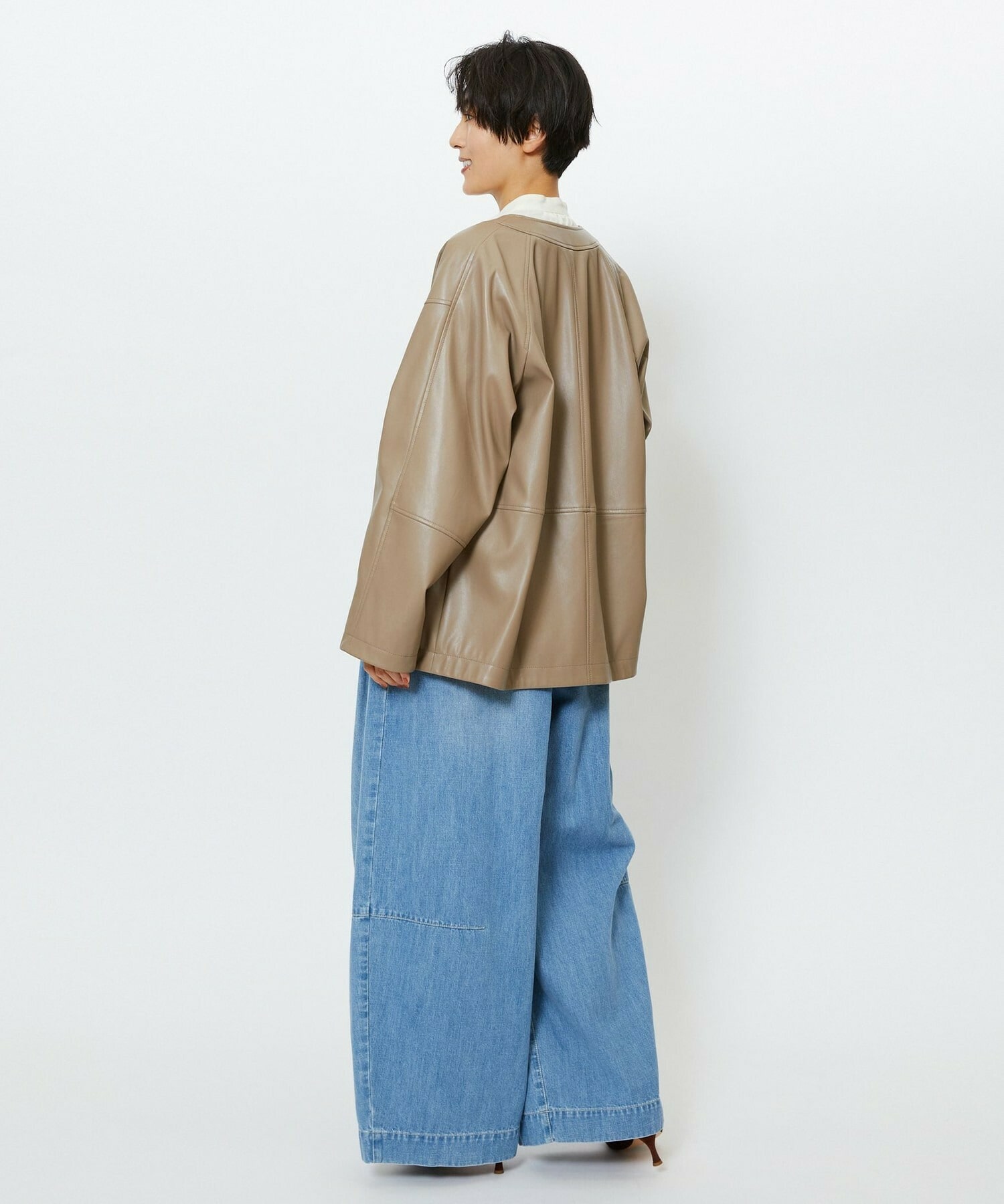 【feerique】【Lサイズ】feerique フェイクレザージャケット 詳細画像 ブラック 12