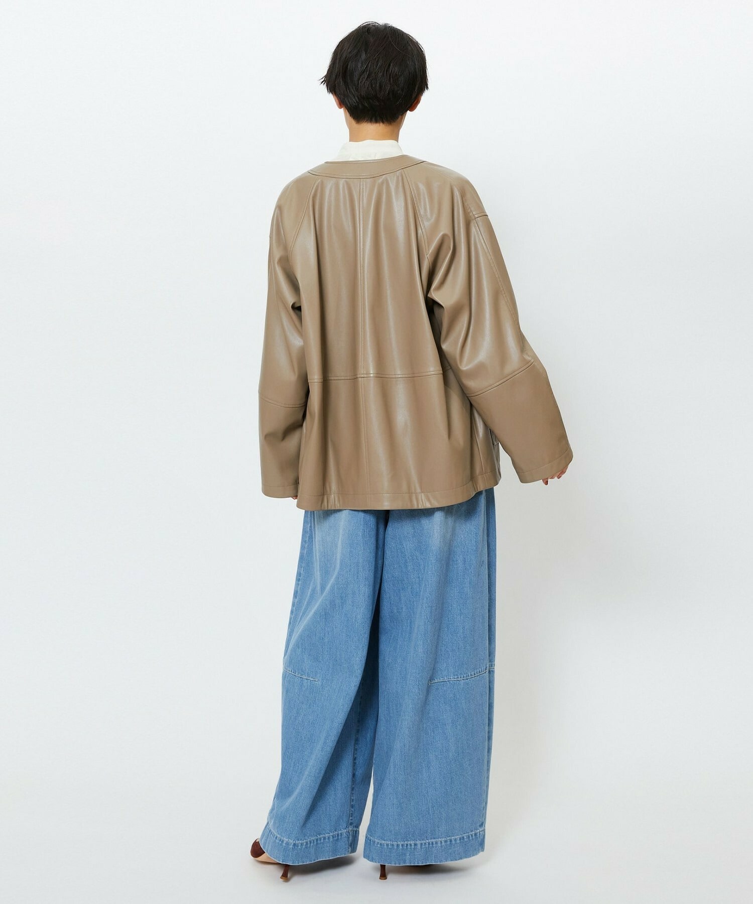 【feerique】【Lサイズ】feerique フェイクレザージャケット 詳細画像 ブラック 13