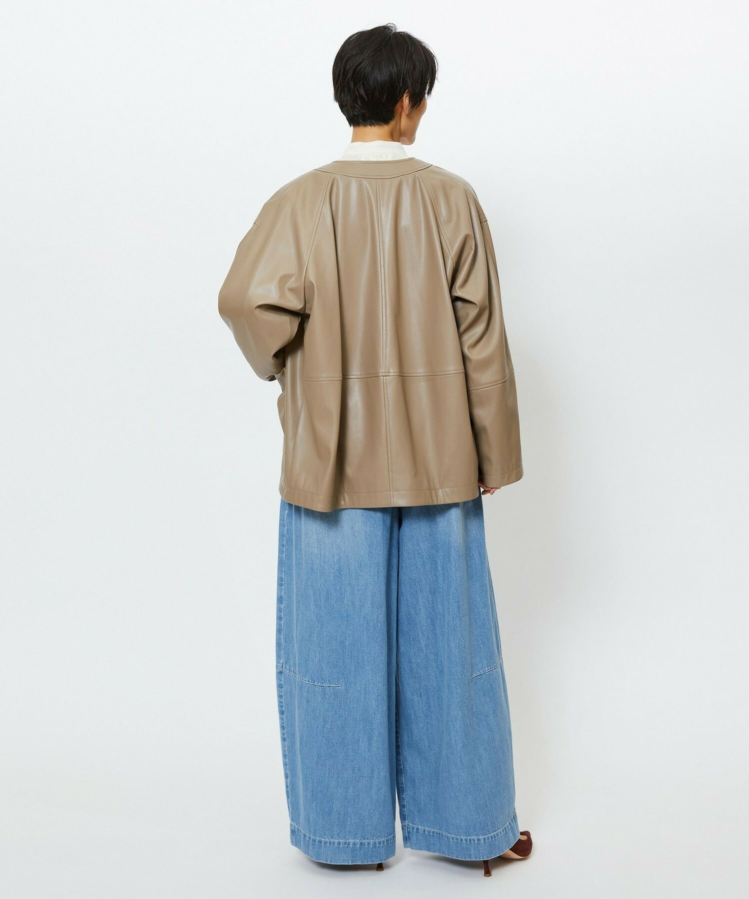 【feerique】【Lサイズ】feerique フェイクレザージャケット 詳細画像 ブラック 14