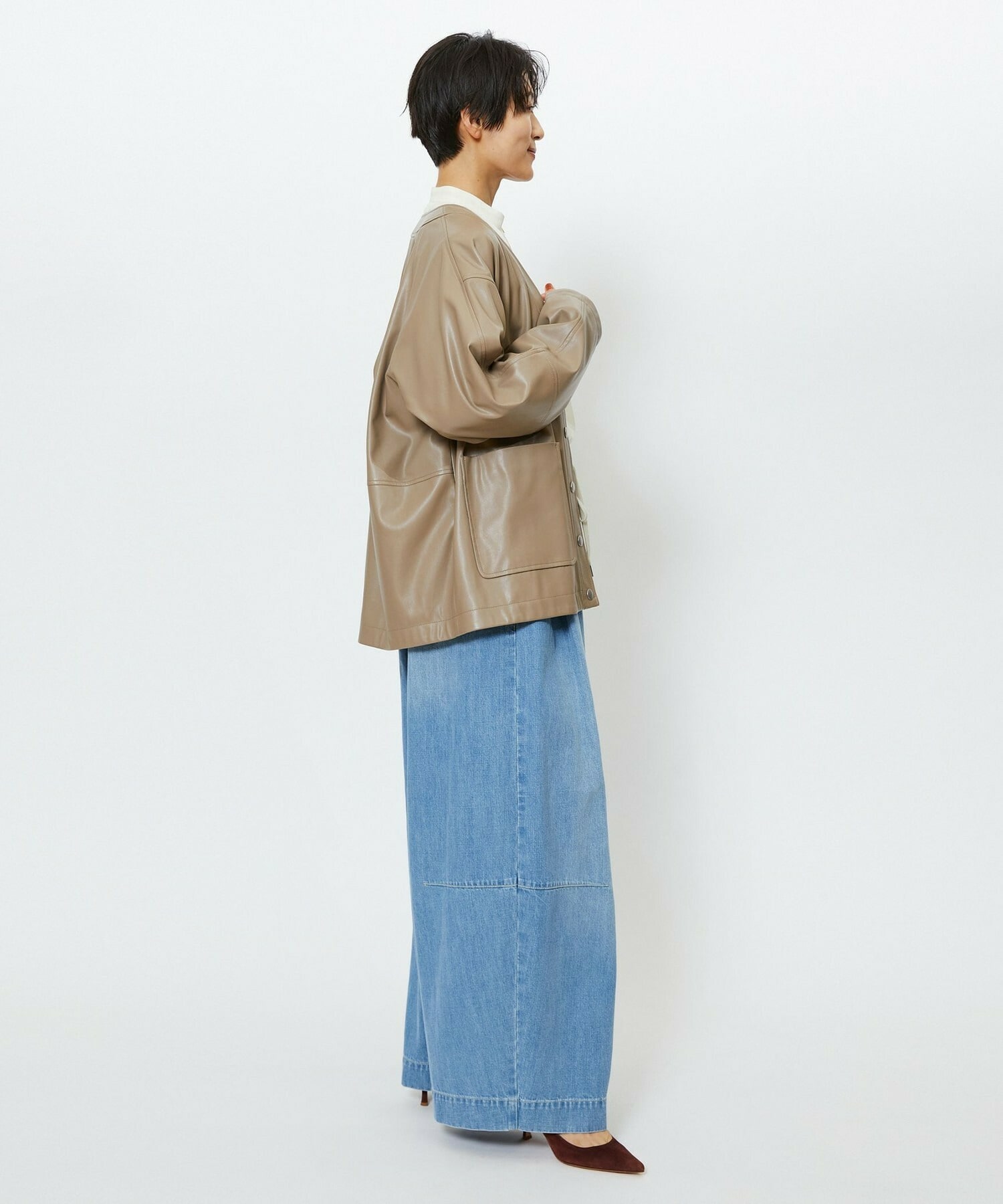 【feerique】【Lサイズ】feerique フェイクレザージャケット 詳細画像 ブラック 15