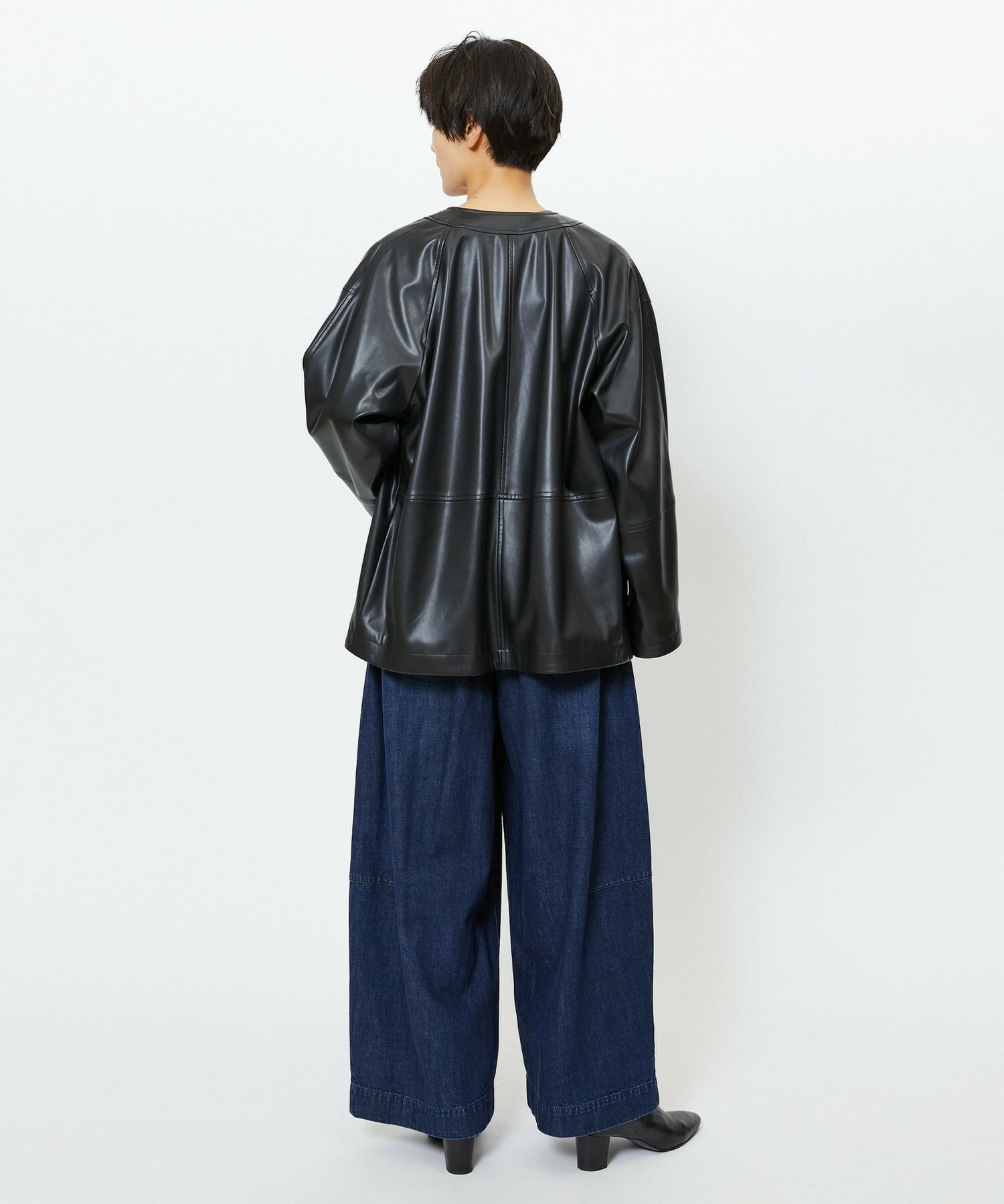 【feerique】【Lサイズ】feerique フェイクレザージャケット 詳細画像 ブラック 23