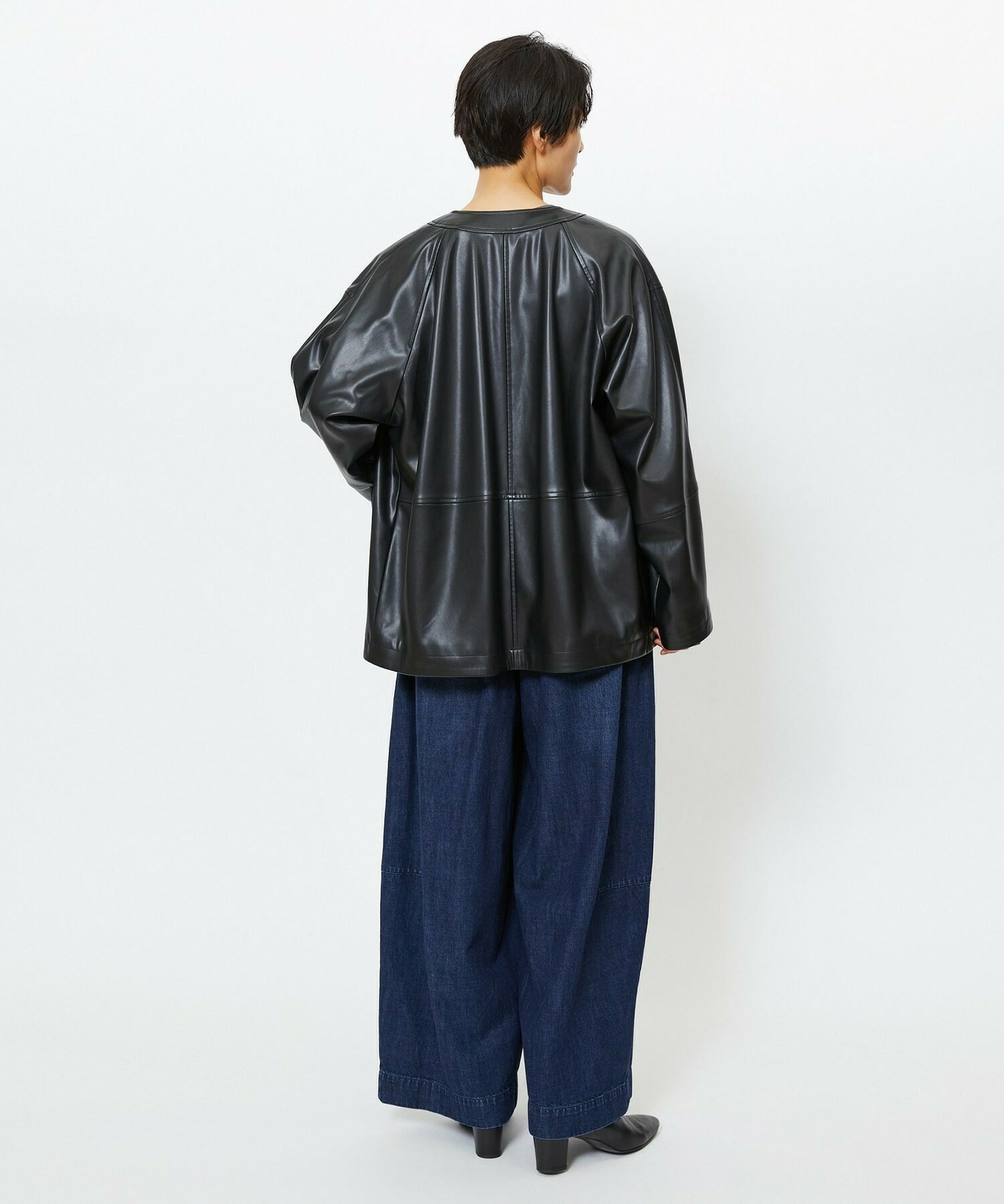 【feerique】【Lサイズ】feerique フェイクレザージャケット 詳細画像 ブラック 24