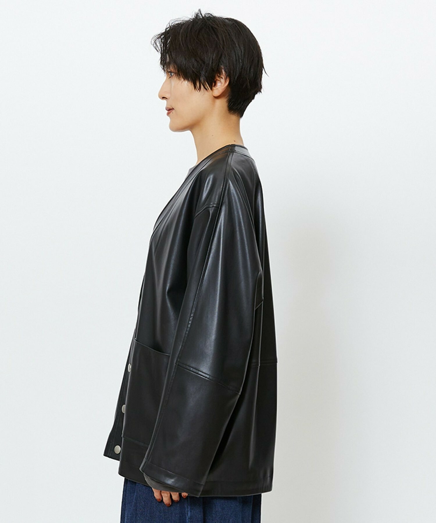 【feerique】【Lサイズ】feerique フェイクレザージャケット 詳細画像 ブラック 27