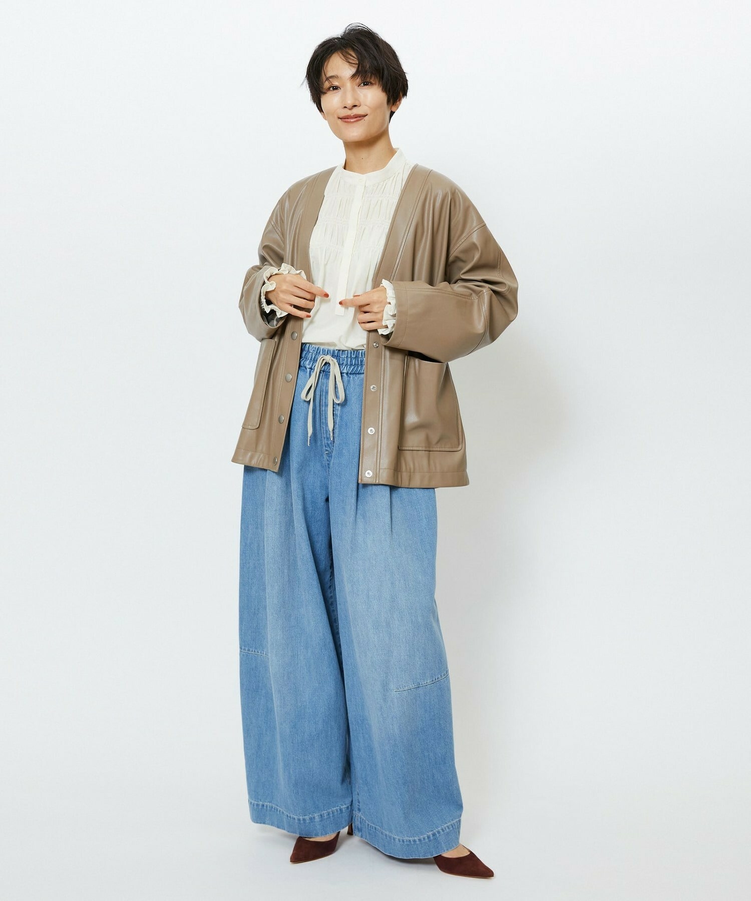 【feerique】【Lサイズ】feerique フェイクレザージャケット 詳細画像 ブラック 7