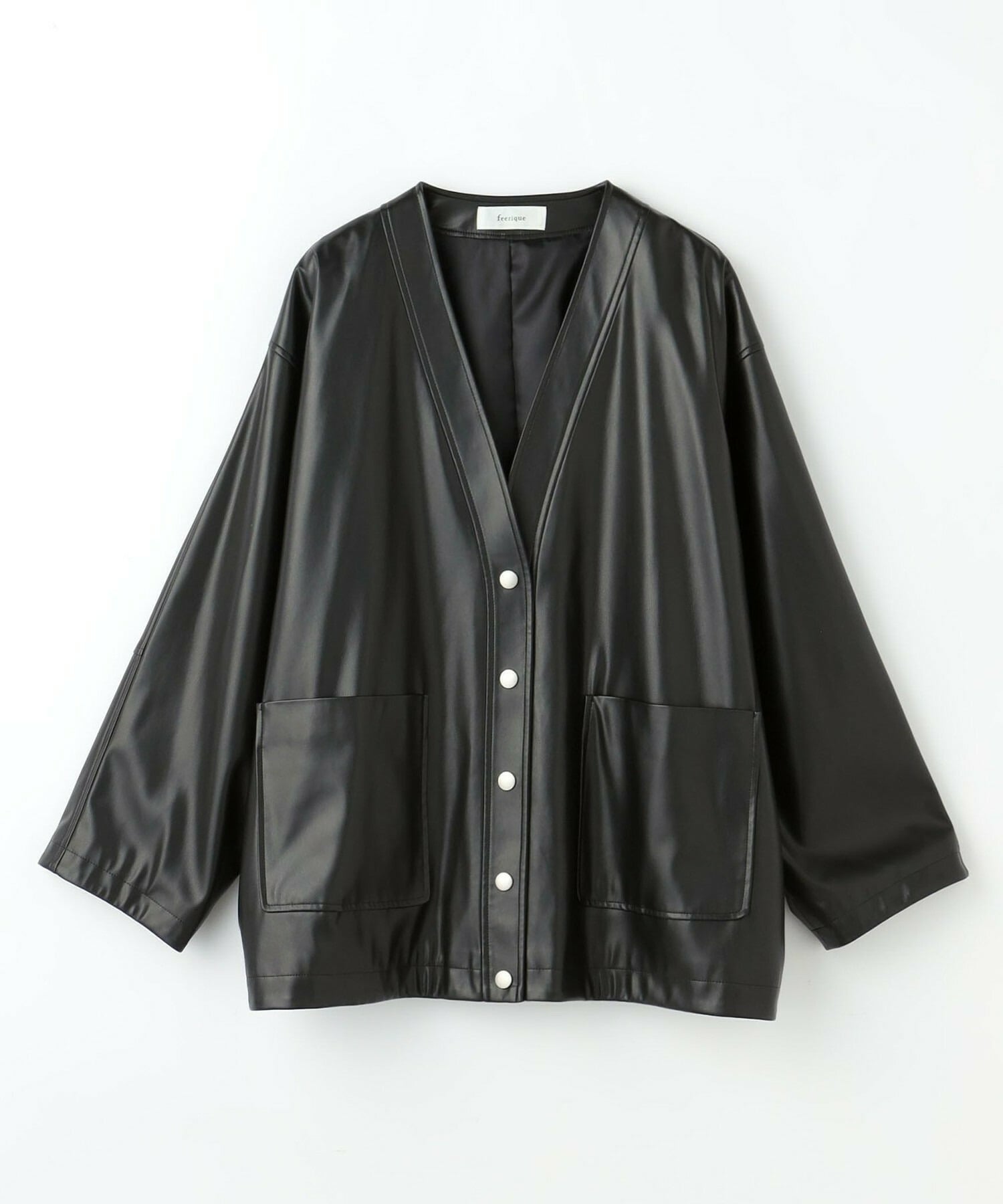 【feerique】【Lサイズ】feerique フェイクレザージャケット 詳細画像 ブラック 1