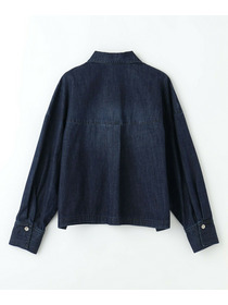 【feerique】【Lサイズ】feerique　デニムシャツブルゾン 詳細画像 ブルー 6