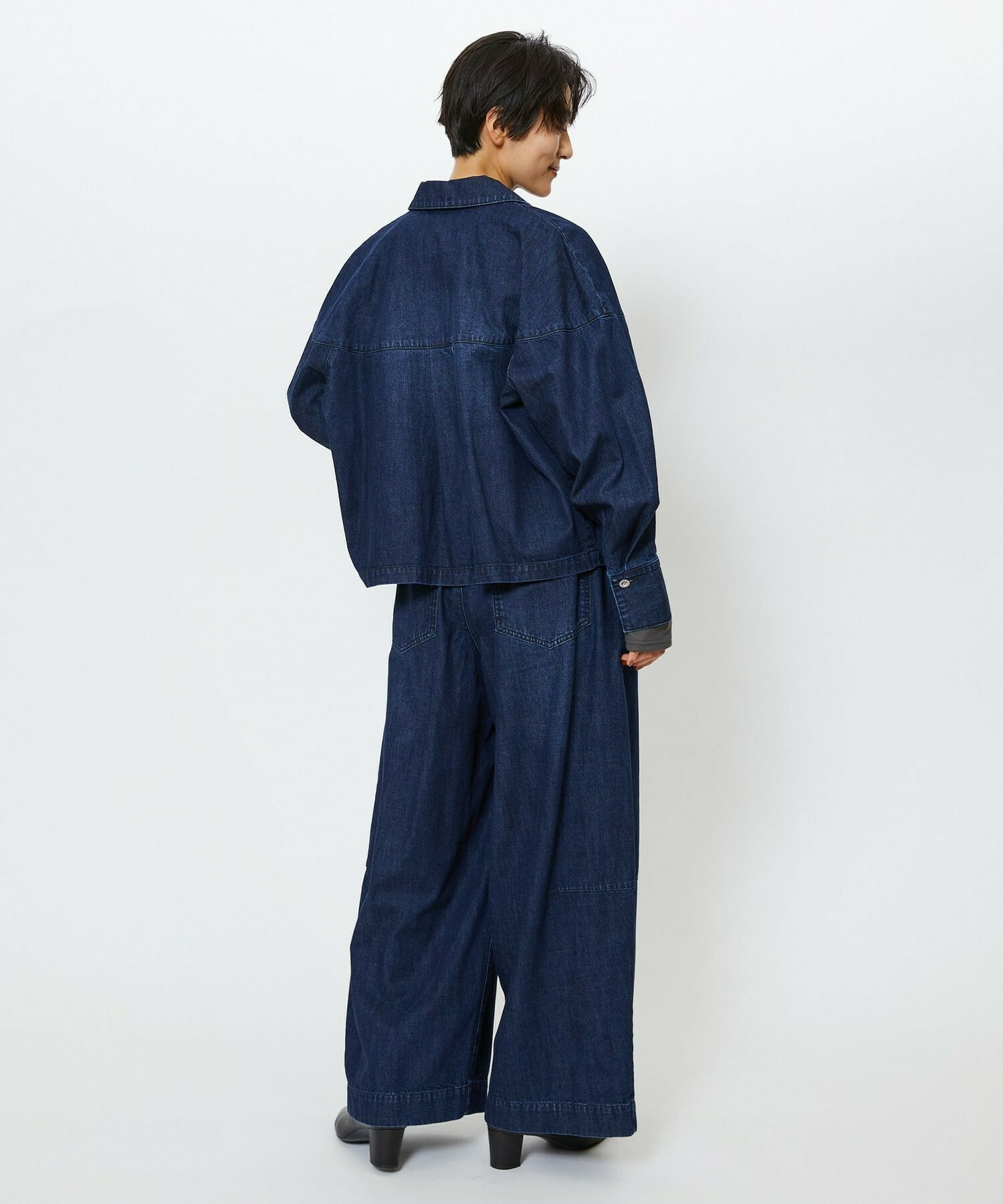 【feerique】【Lサイズ】feerique　デニムシャツブルゾン 詳細画像 ブルー 23