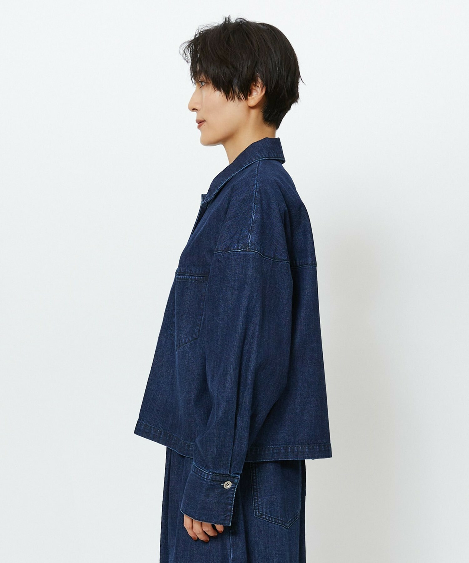 【feerique】【Lサイズ】feerique　デニムシャツブルゾン 詳細画像 ブルー 26