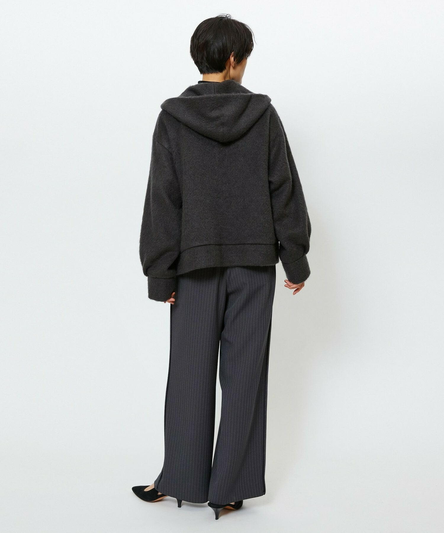 【feerique】【Lサイズ】feerique モヘアシャギーフードブルゾン 詳細画像 キャメル 15