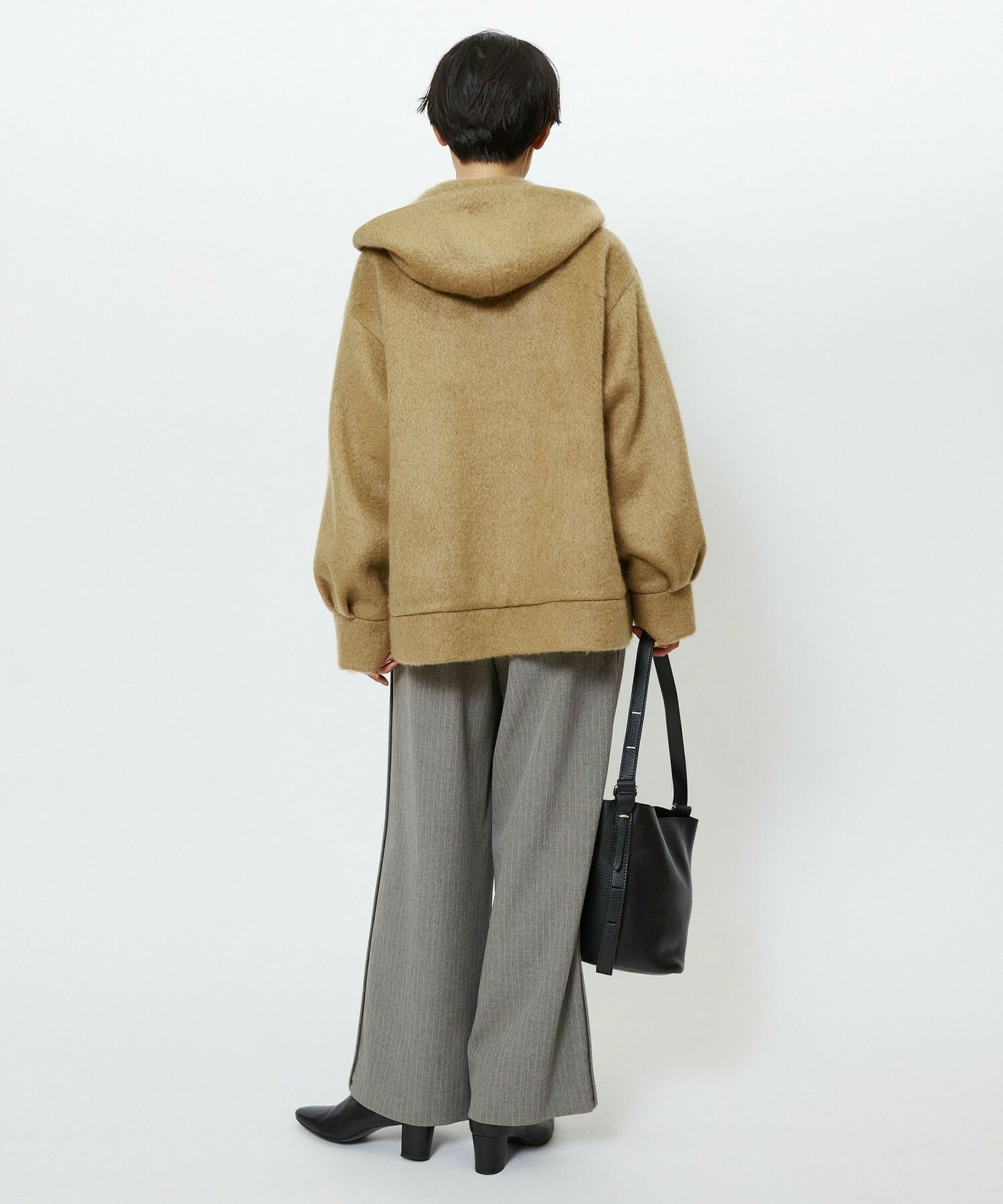 【feerique】【Lサイズ】feerique モヘアシャギーフードブルゾン 詳細画像 キャメル 24