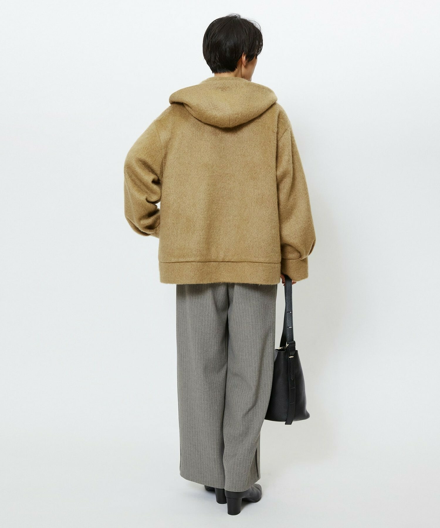 【feerique】【Lサイズ】feerique モヘアシャギーフードブルゾン 詳細画像 キャメル 25