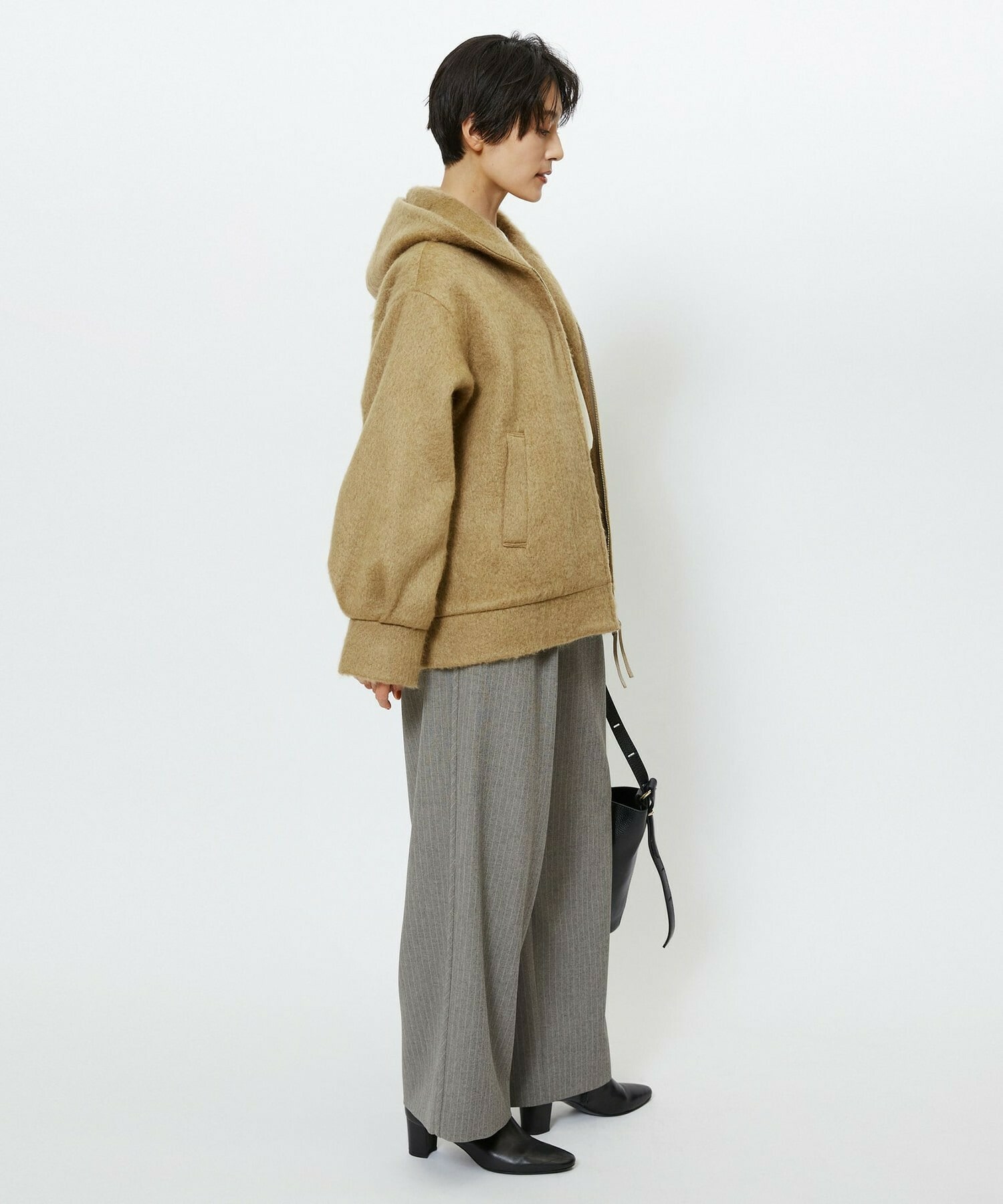 【feerique】【Lサイズ】feerique モヘアシャギーフードブルゾン 詳細画像 キャメル 26