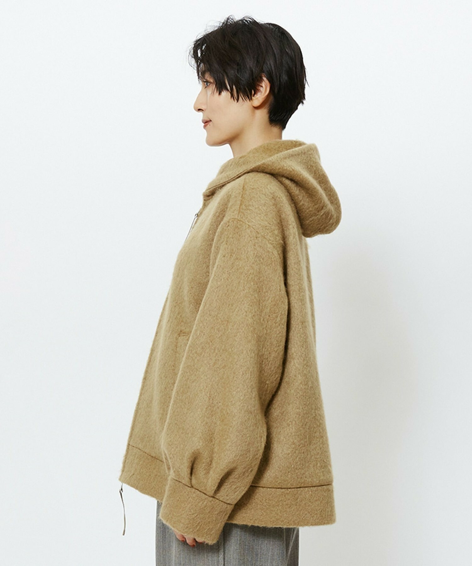 【feerique】【Lサイズ】feerique モヘアシャギーフードブルゾン 詳細画像 キャメル 28