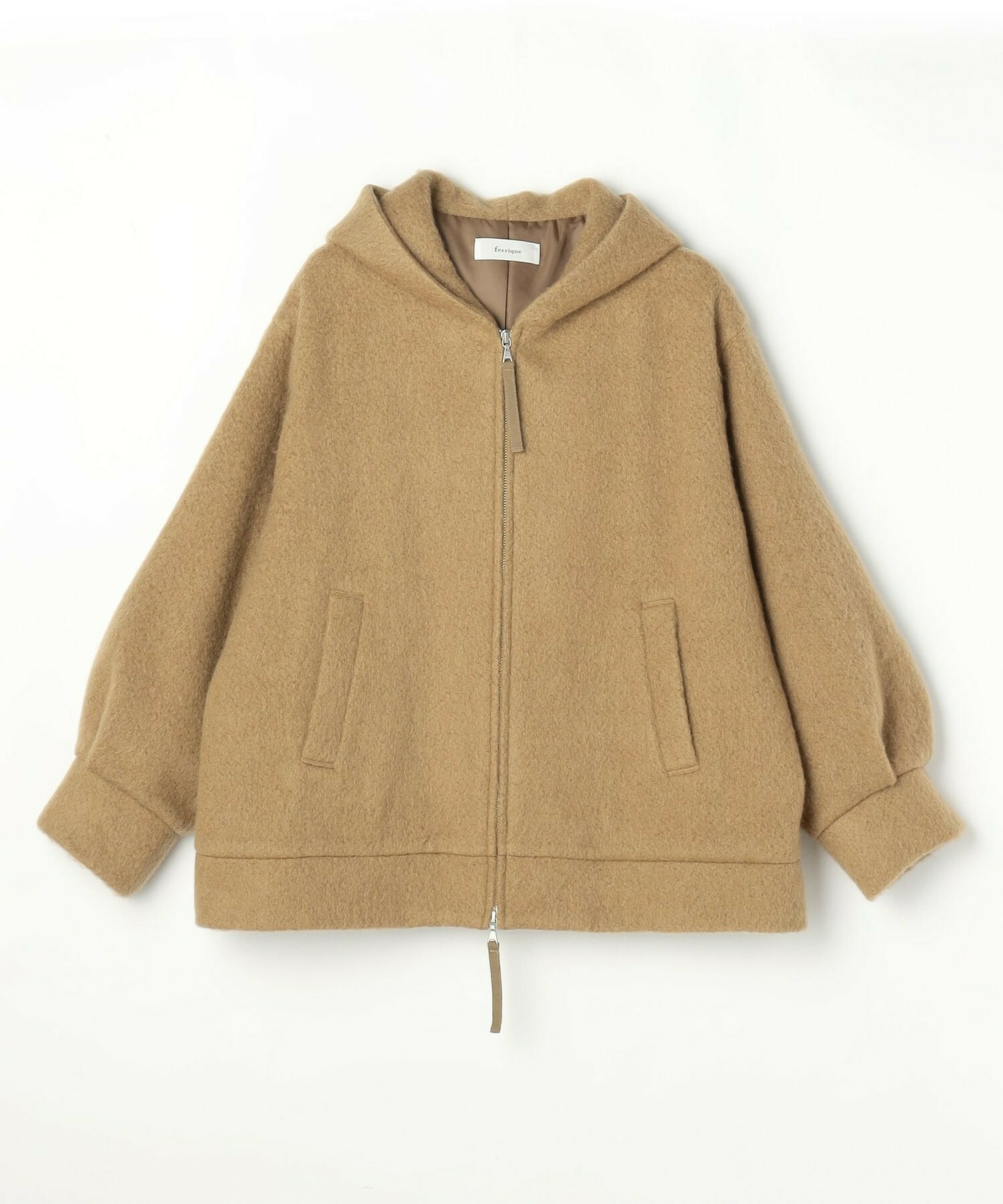 【feerique】【Lサイズ】feerique モヘアシャギーフードブルゾン 詳細画像 キャメル 1