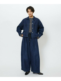 【feerique】【Lサイズ】feerique　デニムコクーンシルエットワイドパンツ 詳細画像 ブルー 13