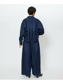 【feerique】【Lサイズ】feerique　デニムコクーンシルエットワイドパンツ 詳細画像 ブルー 15