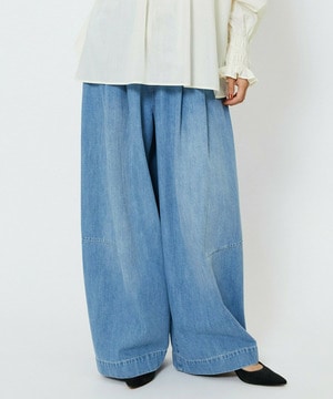 【feerique】【Lサイズ】feerique　デニムコクーンシルエットワイドパンツ 詳細画像 ブルー 2