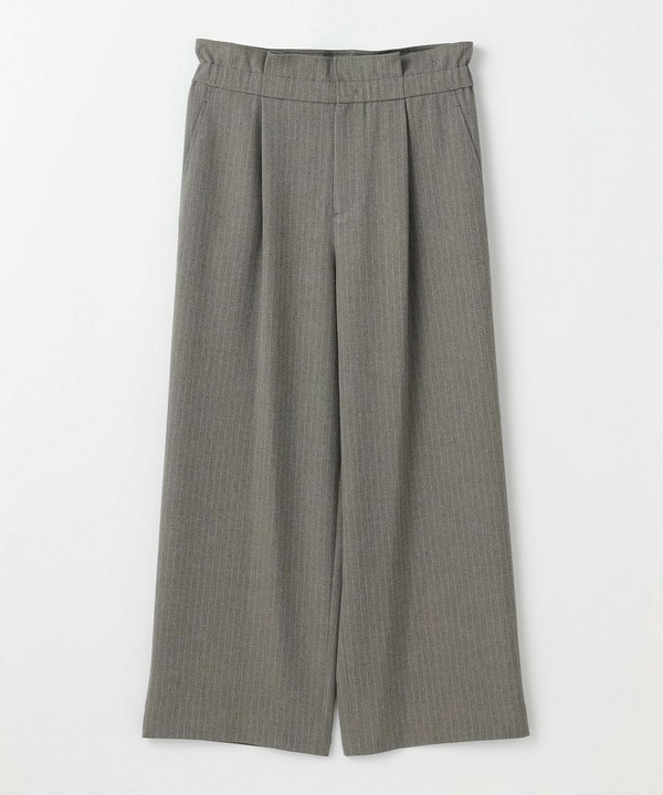 【feerique】【Lサイズ】feerique ウールライクストライプワイドパンツ