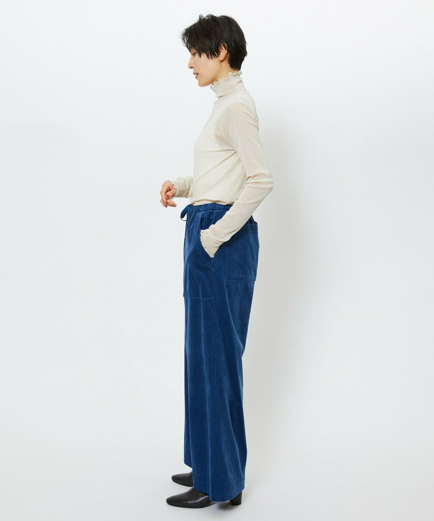 【feerique】【Lサイズ】feerique 6wコーデュロイイージーパンツ 詳細画像 ブラウン 19