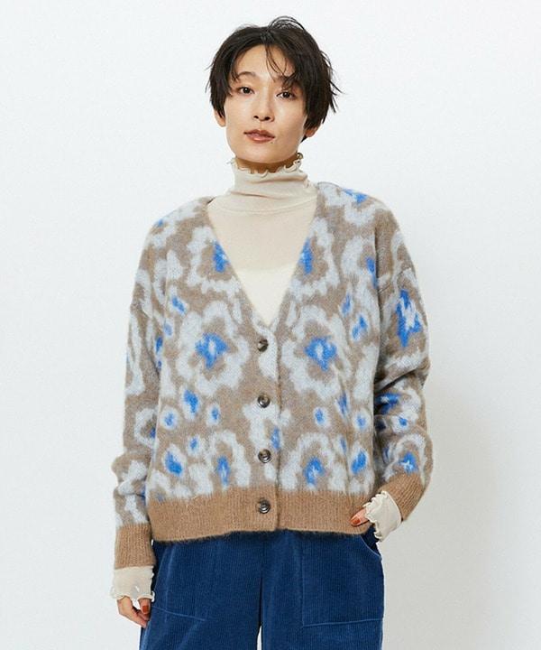 【Lサイズ】feerique シャギーJQカーディガン 詳細画像 ブラウン 2