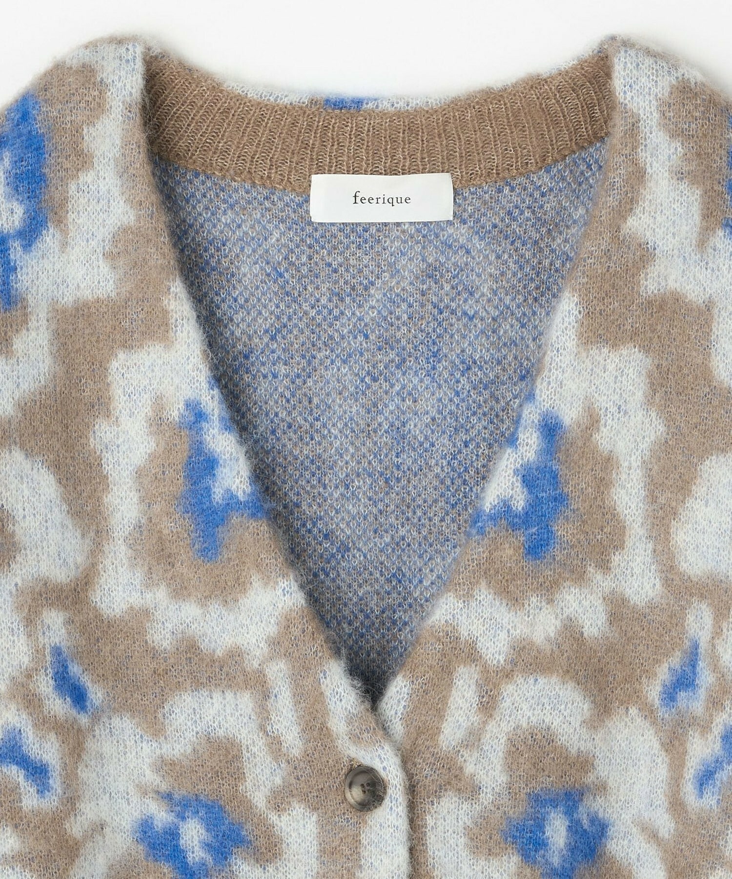 【feerique】【Lサイズ】feerique シャギーJQカーディガン 詳細画像 ブラウン 1