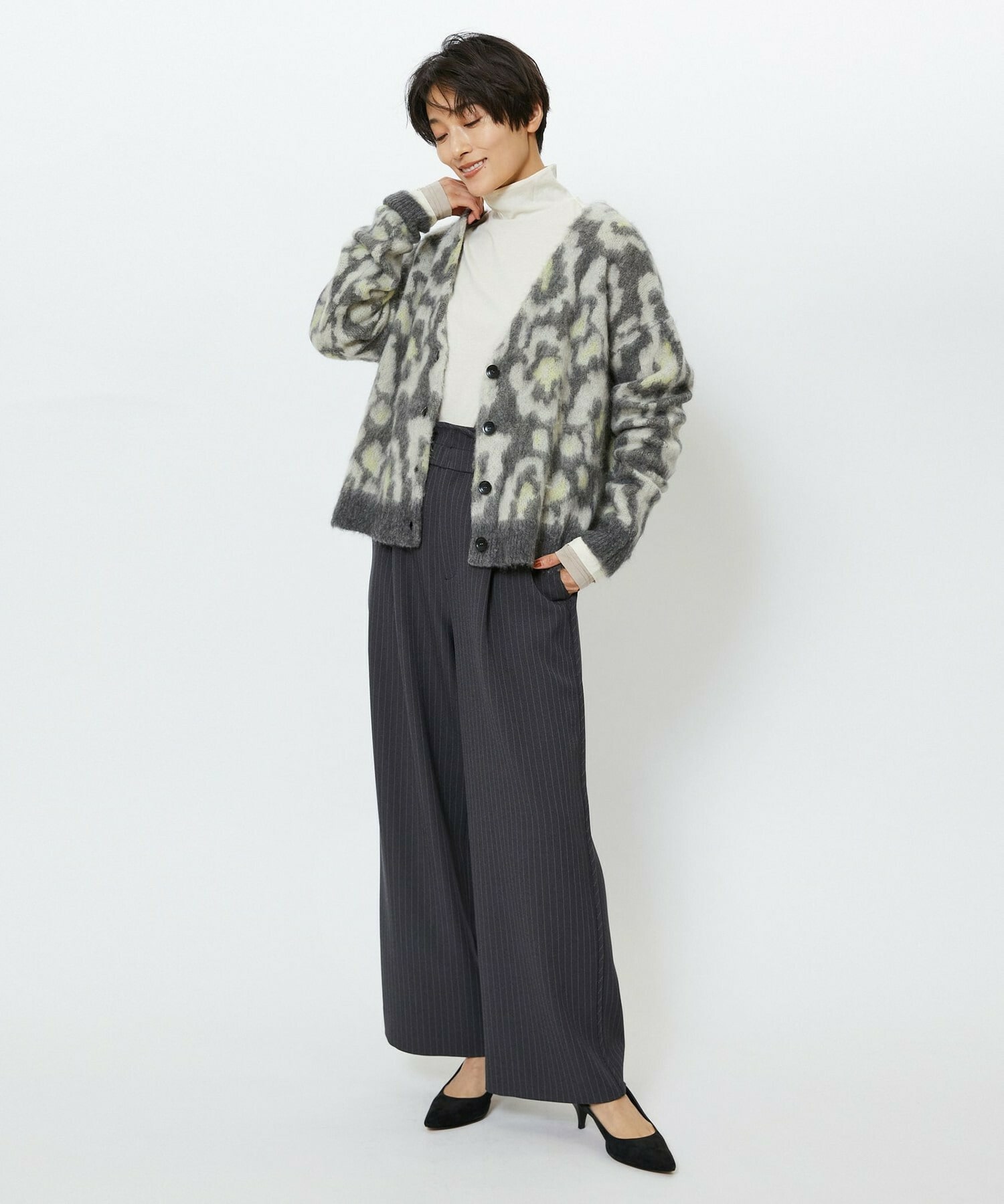 【feerique】【Lサイズ】feerique シャギーJQカーディガン 詳細画像 ブラウン 19