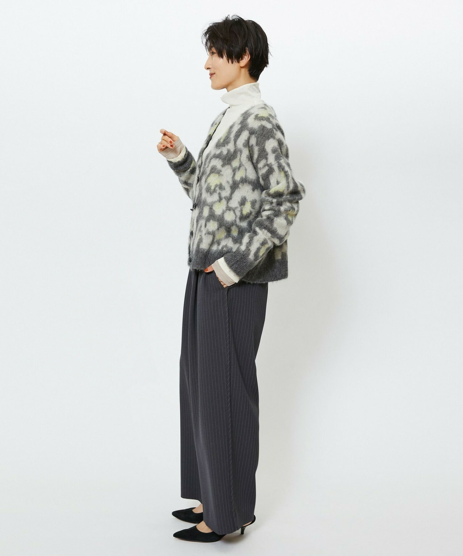 【feerique】【Lサイズ】feerique シャギーJQカーディガン 詳細画像 ブラウン 20