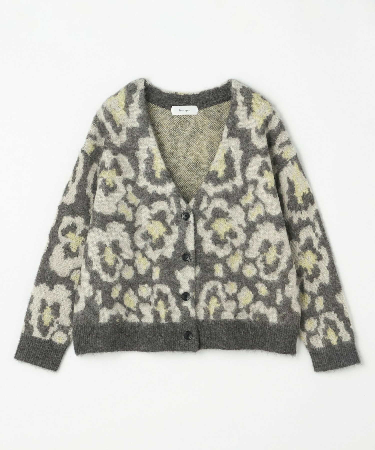 【feerique】【Lサイズ】feerique シャギーJQカーディガン 詳細画像 ブラック 1