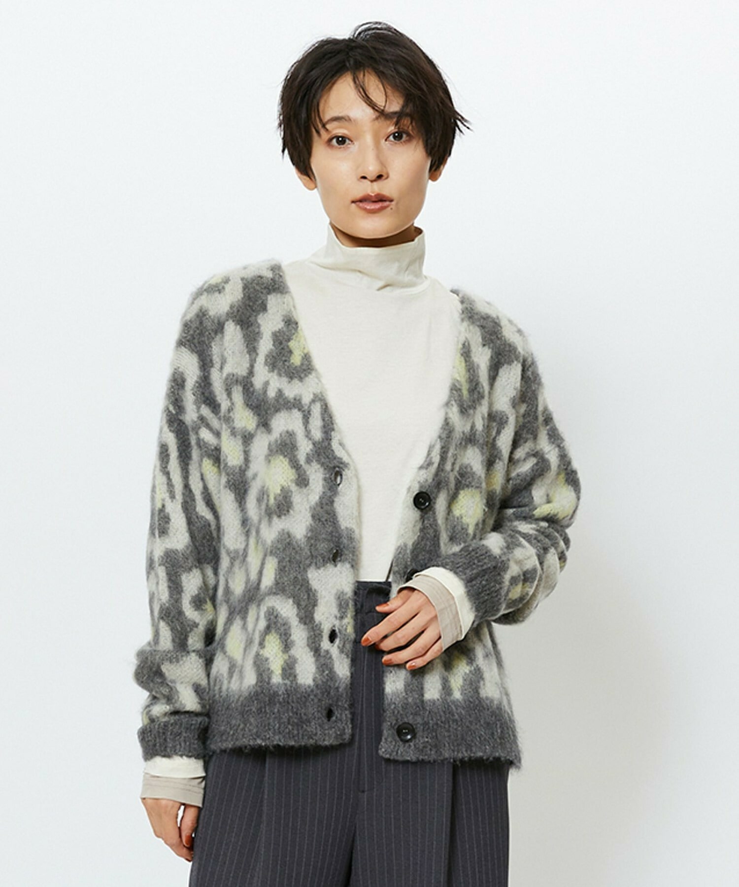 【feerique】【Lサイズ】feerique シャギーJQカーディガン 詳細画像 ブラック 2