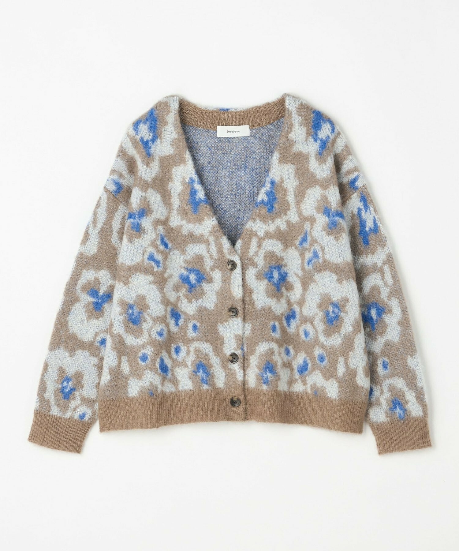 【feerique】【Lサイズ】feerique シャギーJQカーディガン 詳細画像 ブラウン 1