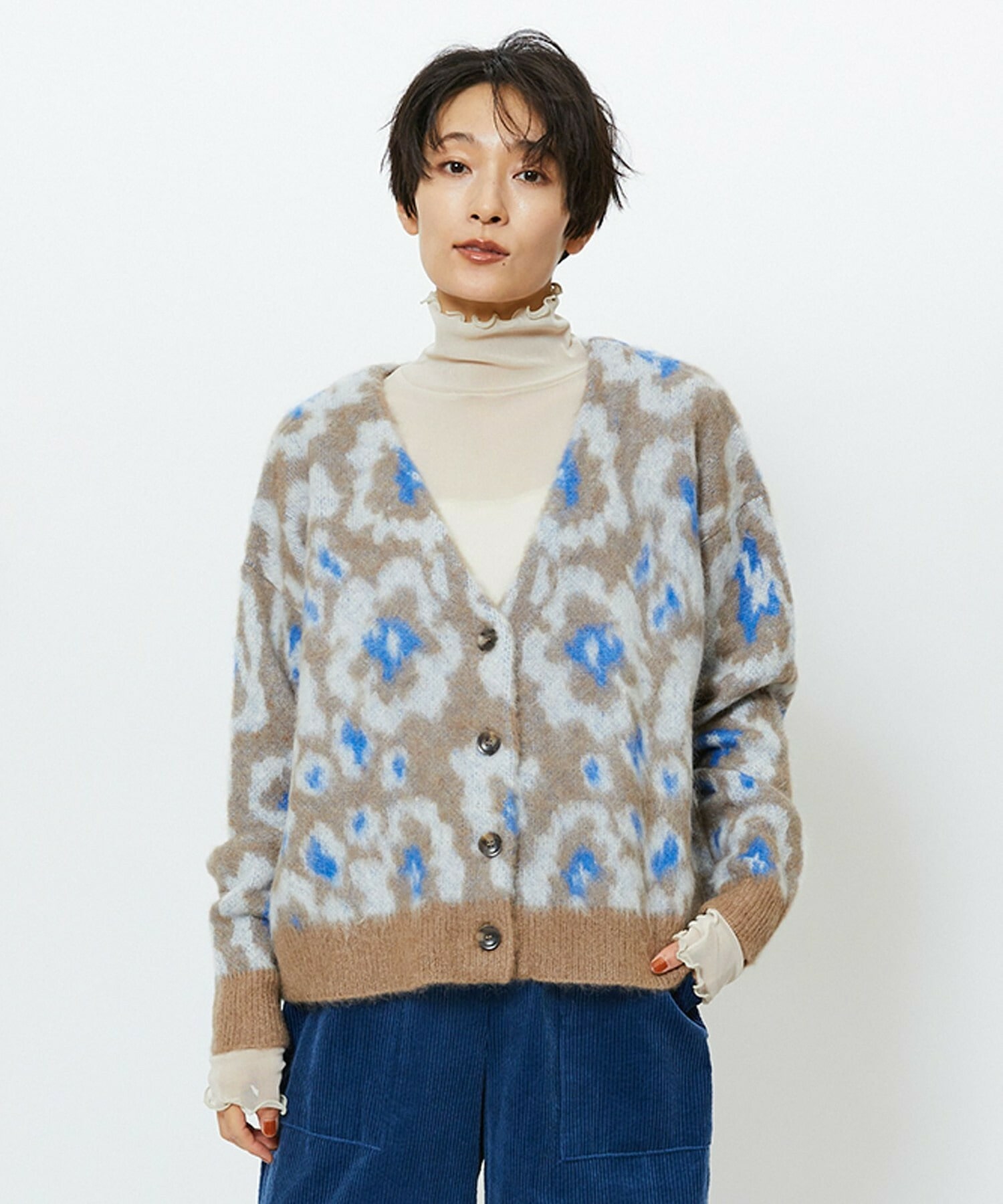 【feerique】【Lサイズ】feerique シャギーJQカーディガン 詳細画像 ブラウン 2